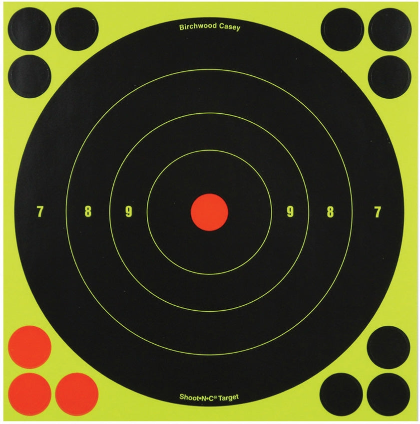 Shoot-NC 8in Bulls Eye Target Birchwood Casey BDC34825