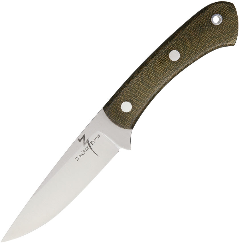 Kestrel Fixed Blade Green Zoe Crist Knives ZKKMGC